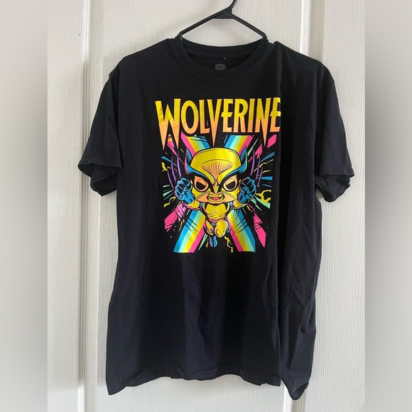 🚫SOLD -Funko POP X-Men Black Light Wolverine T Shirt X-Large Men’s - Picture 1 of 3